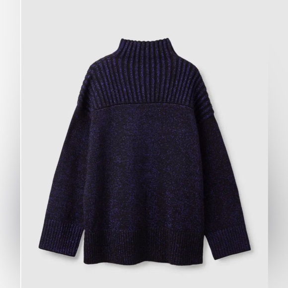 COS Sweaters - COS High-Neck Metallic wool oversized sweater